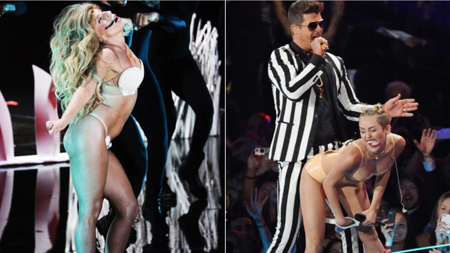Miley Cyrus and Lady Gaga's raunchiest VMA moments